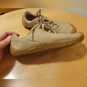 Merrell Women's Vapor Glove 6 Khaki Leather Barefoot Trailrunners Sz39/8.5